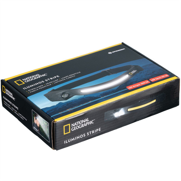 Ліхтар налобний National Geographic Iluminos Stripe 300 lm + 90 Lm USB Rechargeable (9082600) (930158)