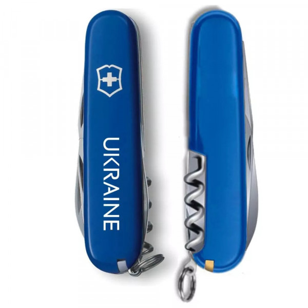 Складаний ніж 91 мм Victorinox Spartan Ukraine Ukraine 2 шари 12 функцій Синій (1.3603.2_T0140u) Складаний ніж 91 мм Victorinox Spartan Ukraine Ukraine 2 шари 12 функцій Синій (1.3603.2_T0140u)