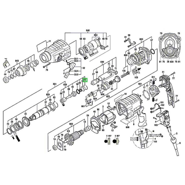 Перфоратор Bosch Professional GBH 240 в чемодані 0611272100