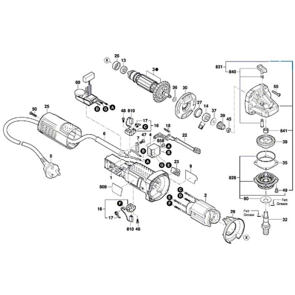 Кутова шліфмашина Bosch GWS 750 S Professional з регулюванням 0601394121 Кутова шліфмашина Bosch GWS 750 S Professional з регулюванням 0601394121