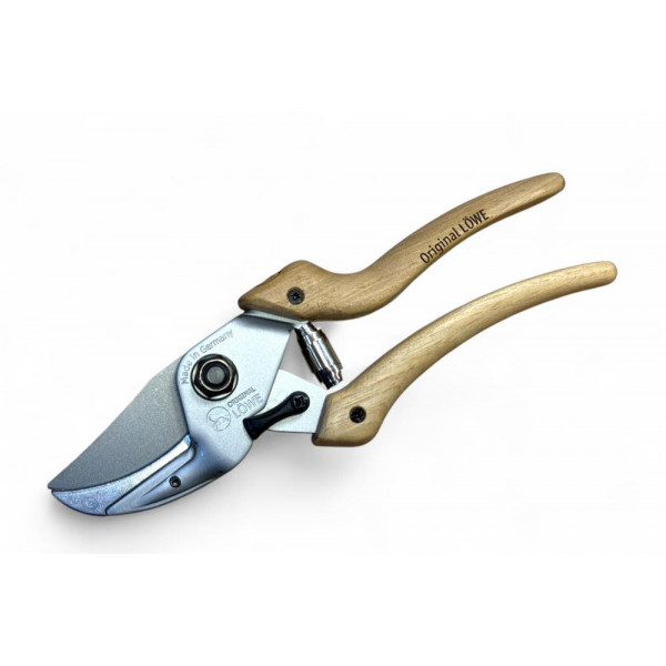 Секатор з ковадлом LOWE N8.107 Natural Series, зріз 24 мм, дерев’яні ручки з гікорі