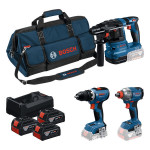 PRO Набір інструментів BOSCH Professional 18V: GSR 18V-65 + GDX 18V-285 + GBH 18V-22(0615A50093)
