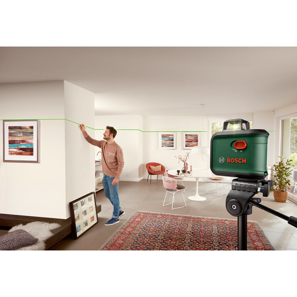 Лазерний нівелір Bosch AdvancedLevel 360 з футляром, батарейками, штативом TT 150 0603663B04