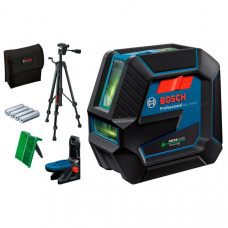 Лазерний нівелір Bosch Professional GCL 2-50 G з штативом BT 150, тримачем RM 10, чохлом, мішенню 0601066M01