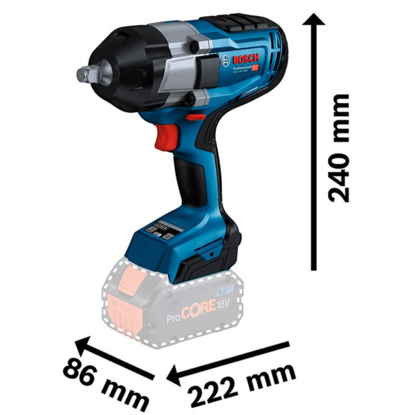 Акумуляторний гайковерт Bosch Professional GDS 18V-1000, без акб, у картоні 06019J8300