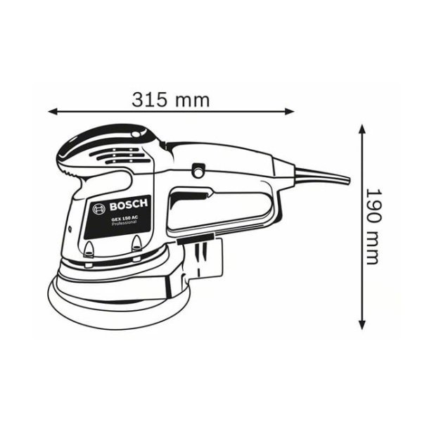 Ексцентрикова шліфмашина Bosch Professional GEX 34-150 з адаптером для пилососа, шліфтарілкою та шліфлистом по дереву С470 0601372800