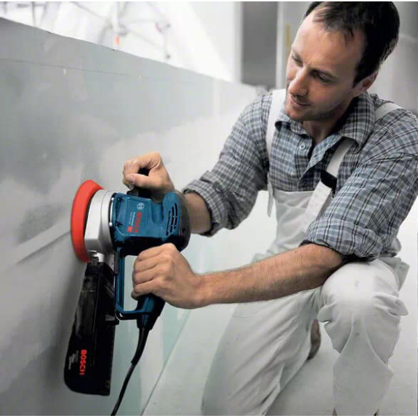 Ексцентрикова шліфмашина Bosch Professional GEX 34-150 з адаптером для пилососа, шліфтарілкою та шліфлистом по дереву С470 0601372800