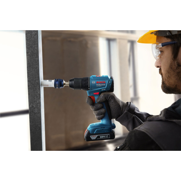 Безщітковий акумуляторний дриль-шурупокрут Bosch GSR 185-LI Professional із 2 акб GBA 18V 2.0Ah і з/п GAL 18V-20 у кейсі 06019K3000