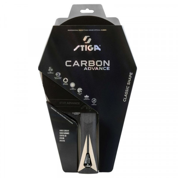 Ракетка для настільного тенісу Stiga Carbon Advance FL (1215-1001-35) 932355 Ракетка для настільного тенісу Stiga Carbon Advance FL (1215-1001-35) 932355