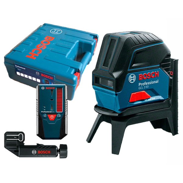 Комбінований лазер Bosch Professional GCL 2-50 в чемодані з приймачем LR 6, тримачем RM 1 0601066F01
