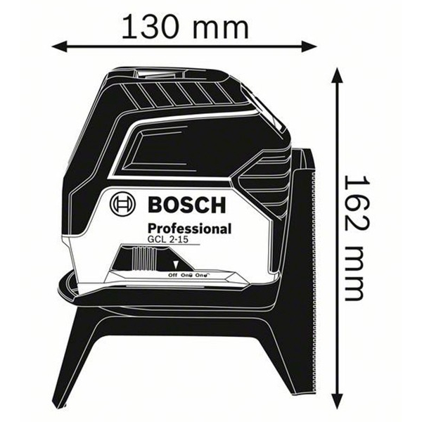 Комбінований лазер Bosch Professional GCL 2-50 в чемодані з приймачем LR 6, тримачем RM 1 0601066F01
