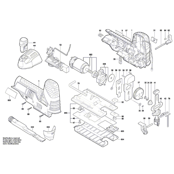Акумуляторний лобзик Bosch Professional GST 12V-70 без акб та з/п