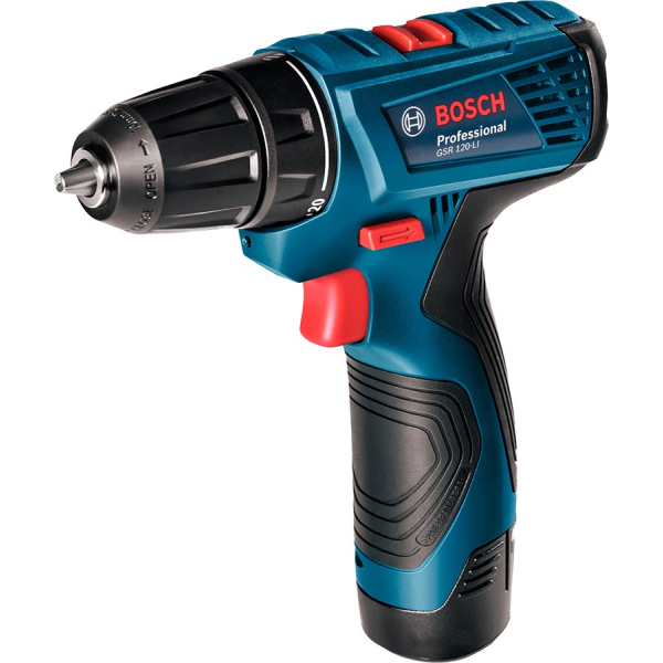 Акумуляторний дриль-шурупокрут Bosch Professional GSR 120-LI в чемодані з 2 акб 2 Ah, з/п GAL 1210 CV 06019G8000