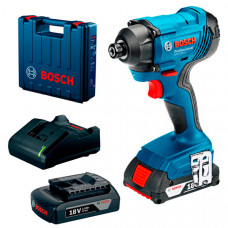 Гайкокрут акумуляторний Bosch Professional GDR 180-LI в чемодані з 2 акб GBA 18V 2.0Ah та з/п GAL 18V-40 06019G5123