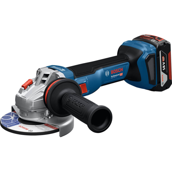 Акумуляторна безщіткова кутова шліфувальна машина Bosch GWS 18V-11S (06019N4003) (1 аку 5Ah та ЗП в L-Boxx)