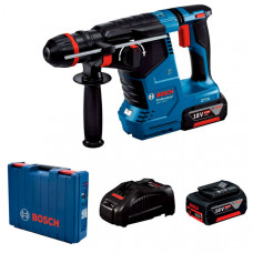 Акумуляторний перфоратор Bosch GBH 187-LI Professional в чемодані з 2 акб GBA 18V 5Ah та з/п GAL 1880 CV 0611923121
