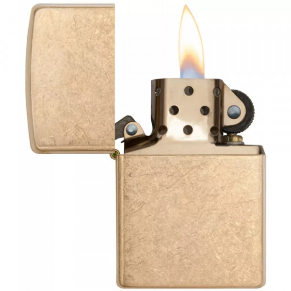 Запальничка бензинова армована ZIPPO Armor® Gold Tumbled Brass золотистая (28496) Запальничка бензинова армована ZIPPO Armor® Gold Tumbled Brass золотистая (28496)