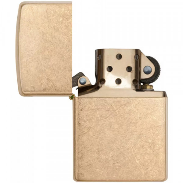 Запальничка бензинова армована ZIPPO Armor® Gold Tumbled Brass золотистая (28496) Запальничка бензинова армована ZIPPO Armor® Gold Tumbled Brass золотистая (28496)