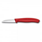Ніж для чистки овочів 6 см Victorinox Swiss Classic Paring лезо пряме, гладке, червоний (6.7301.C1)