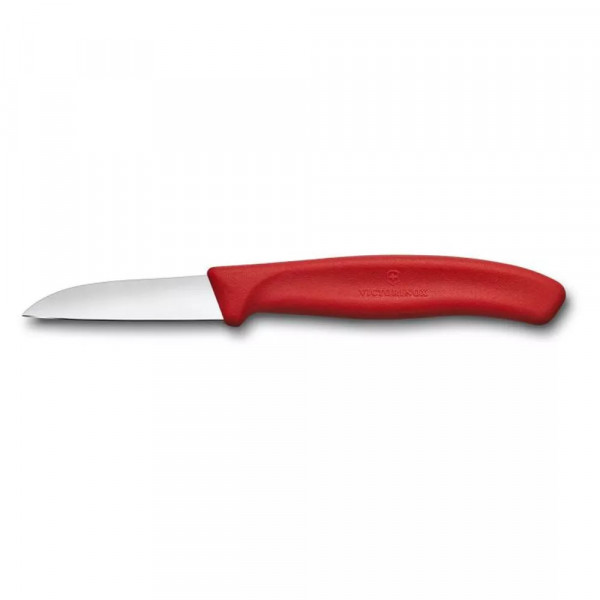 Ніж для чистки овочів 6 см Victorinox Swiss Classic Paring лезо пряме, гладке, червоний (6.7301.C1)