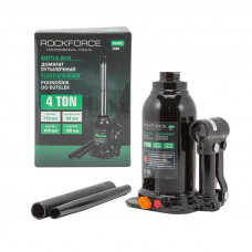 Домкрат пляшковий 4т (170-410мм) двоштоковий з клапаном ROCKFORCE RF-TF0402