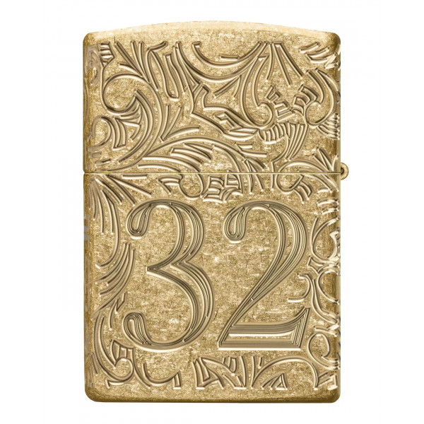 Запальничка армована бензинова ZIPPO Armor® Tumbled Brass 1932 Filigree Design, золотиста (46776) Запальничка армована бензинова ZIPPO Armor® Tumbled Brass 1932 Filigree Design, золотиста (46776)