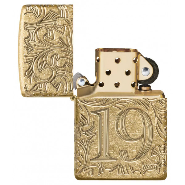 Запальничка армована бензинова ZIPPO Armor® Tumbled Brass 1932 Filigree Design, золотиста (46776) Запальничка армована бензинова ZIPPO Armor® Tumbled Brass 1932 Filigree Design, золотиста (46776)