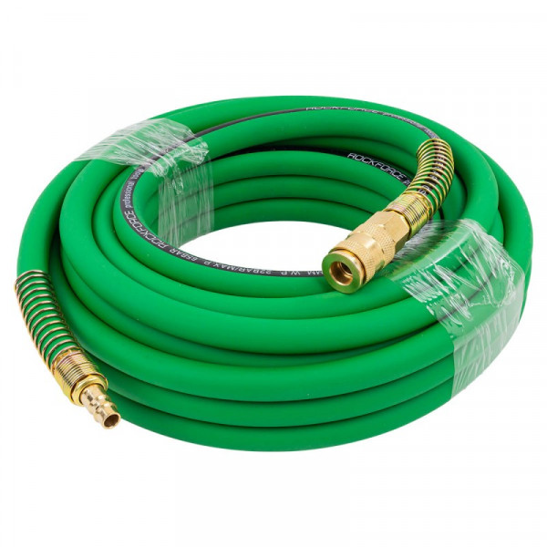 Шланг гумовий повітряний армований з фітингами 10*16мм*10м ROCKFORCE RF-AHC-52F