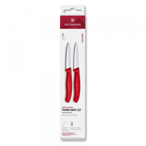 Набір ножів для чищення овочів Victorinox Swiss Classic 2 ножа черв 6.7691.2C1