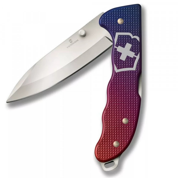 Складаний ніж 136мм Victorinox EVOKE Alox 4 функції блокування кліп Синьо-червоний (0.9411.D221)