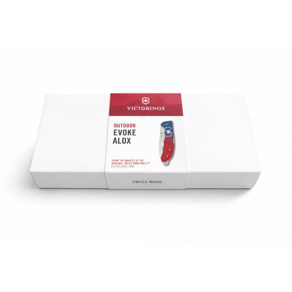 Складаний ніж 136мм Victorinox EVOKE Alox 4 функції блокування кліп Синьо-червоний (0.9411.D221) Складаний ніж 136мм Victorinox EVOKE Alox 4 функції блокування кліп Синьо-червоний (0.9411.D221)