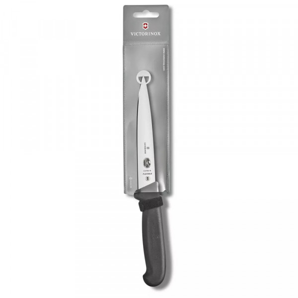Ніж філейний 16 см Victorinox FIBROXF illeting гнучке пряме лезо Чорний (5.3703.16) Ніж філейний 16 см Victorinox FIBROXF illeting гнучке пряме лезо Чорний (5.3703.16)