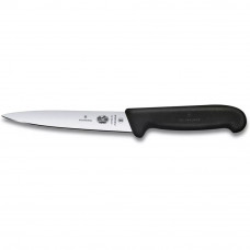 Ніж філейний 16 см Victorinox FIBROXF illeting  гнучке пряме лезо Чорний (5.3703.16)