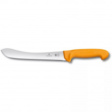 Ніж обробний м'ясника 21 см Victorinox Swibo Butcher пряме широке лезо гладка кромка Жовтогарячий (5.8426.21)