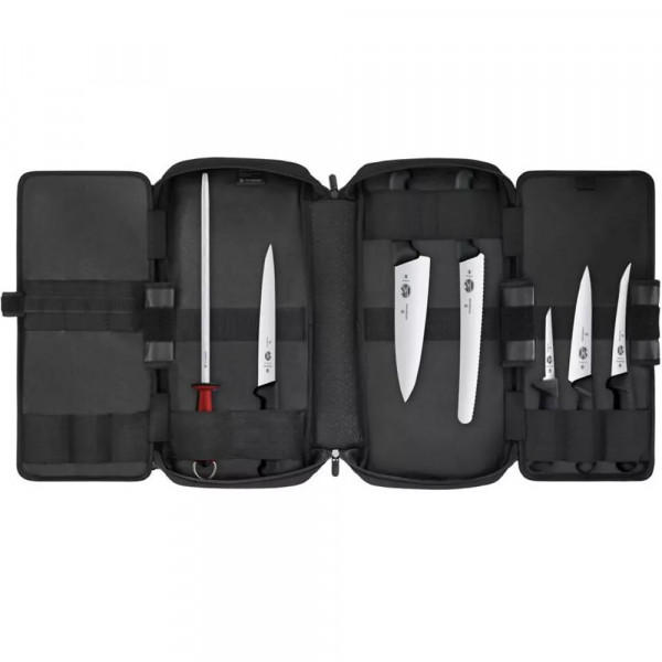 Професійний кухонний набір Victorinox Chef’s Knife Folder Compact Set, 16 інструментів органайзер Чорний (5.4963.1)