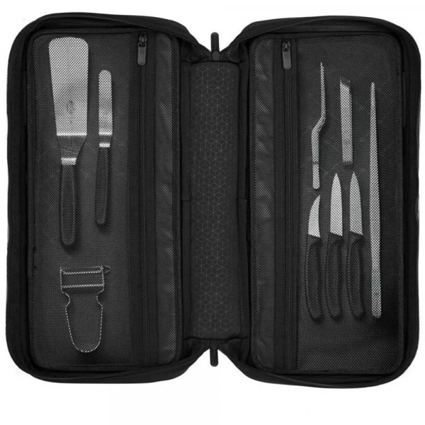Професійний кухонний набір Victorinox Chef’s Knife Folder Compact Set, 16 інструментів органайзер Чорний (5.4963.1)