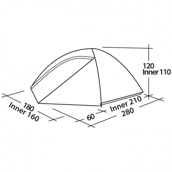 Намет тримісний Easy Camp Meteor 300 Rustic Green (120393) (929021)