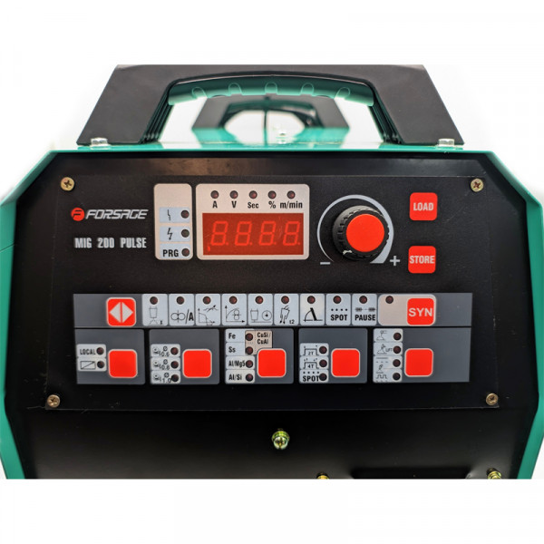 Інверторний апарат аргонодугового зварювання Profi MIG, MMA, TIG (220V, холостий хід 65V, 6.0кВт, 5-200А, електрод 1,6-4мм, дріт 0.6-1.2мм, к-т потужності 0.7, цифр. 