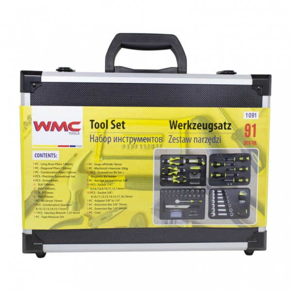 Набір інструментів 91 предмет WMC TOOLS WT-1091