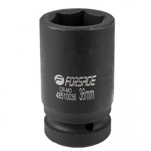 Головка ударна глибока 1" 6-гранна 36мм Forsage F-48510036