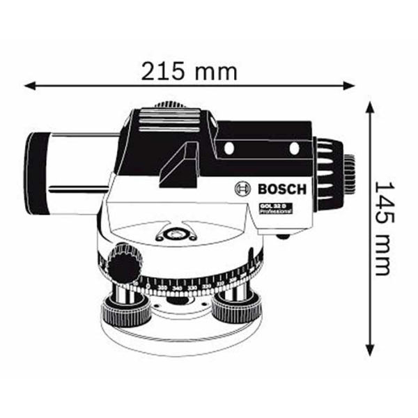 Оптичний нівелір Bosch Professional GOL 32 D в кейсі 0601068500