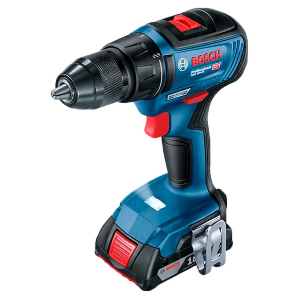 Безщітковий акумуляторний дриль-шурупокрут Bosch Professional GSR 18V-50  в сумці з 2 акб 2 Ah, з/п GAL 18V-20, набором 43 насадок для загвинчування 06019H5004