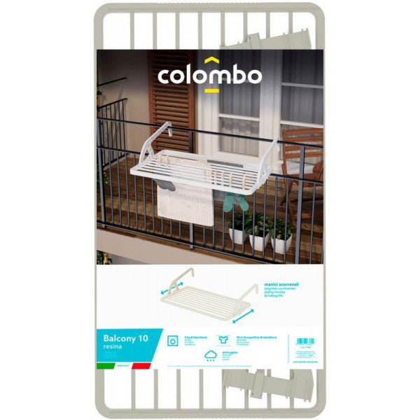 Сушарка для білизни навісна Colombo Balcony 10 Resina (ST988) (931870)