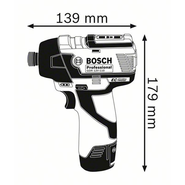 Гайкокрут акумуляторний Bosch Professional GDR 12V-110 без акб та з/п 06019E0002