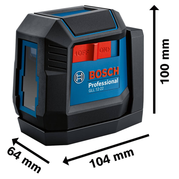 Лазерний нівелір Bosch Professional GLL 12-22 з батарейками і чохлом 0601065220