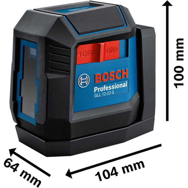 Лазерний нівелір Bosch GLL 12-22 G Professional з батарейками і чохлом 0601065320
