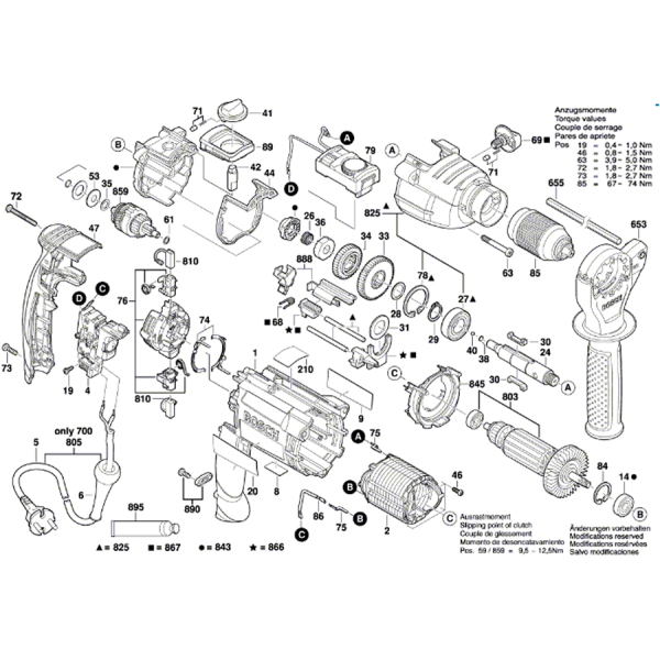 Дриль ударний Bosch Professional GSB 21-2 RCT у чемодані 060119C700