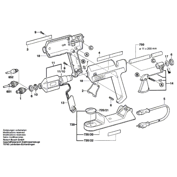 Клейовий пістолет Bosch Professional GKP 200 CE 0601950703