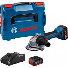 Акумуляторна кутова шліфмашина Bosch Professional GWS 18V-8 з 2 акб GBA 18V 5 Ah та з/п GAL 18V-40, в L-BOXX 136 06019N9003