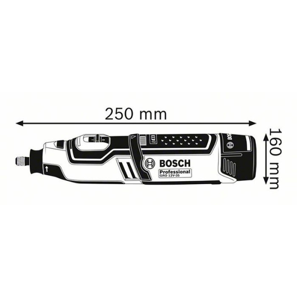 Акумуляторна бормашина Bosch Professional GRO 12V-35 без акб та з/п 06019C5000